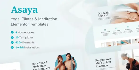 Asaya – Yoga & Meditation Elementor Kit